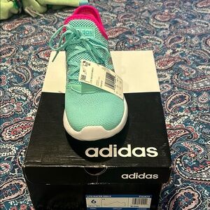 Adidas Aqua and Fuchsia Running Shoes